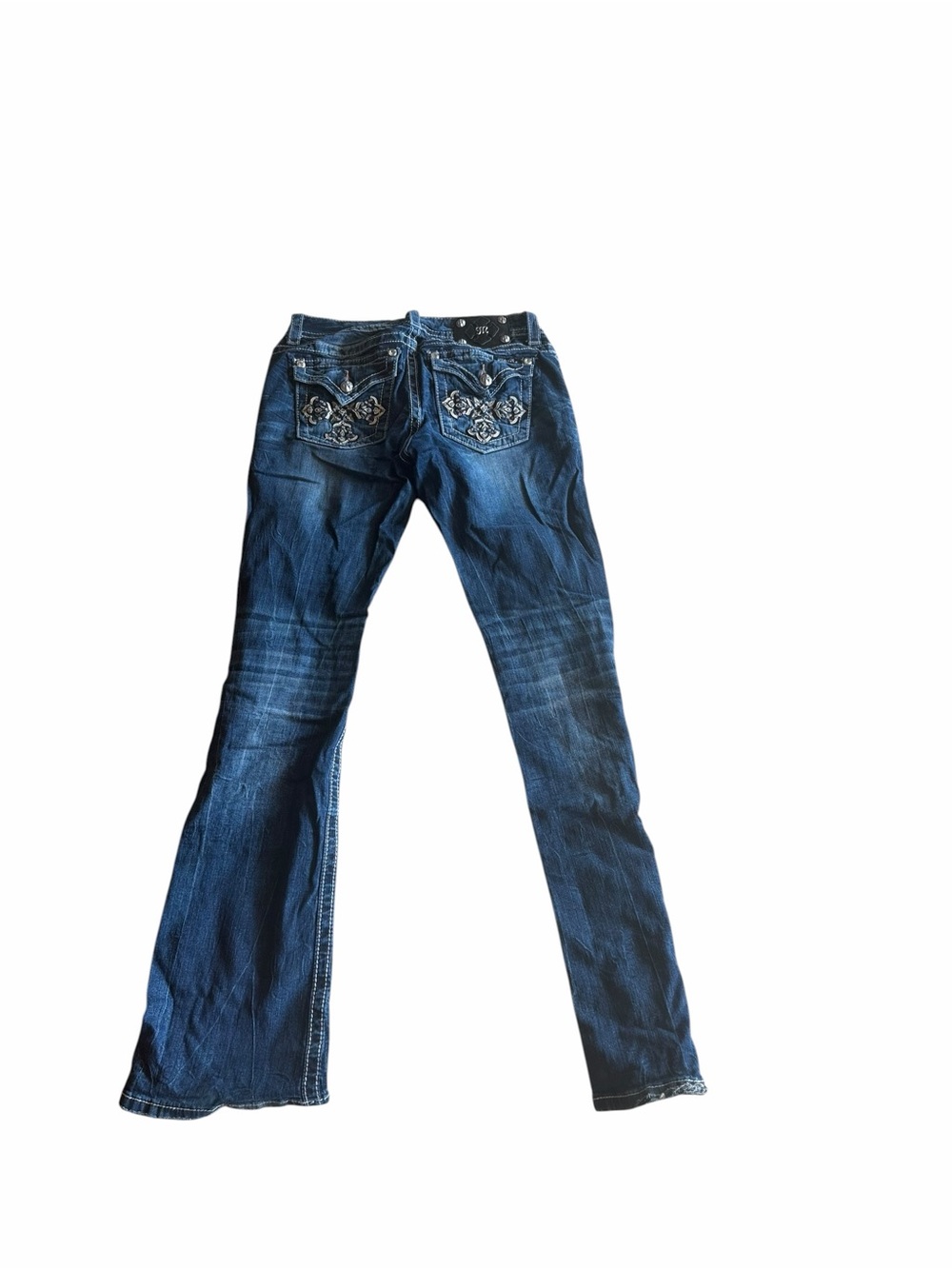 Women’s Blue Embroidered Back Pocket Jeans